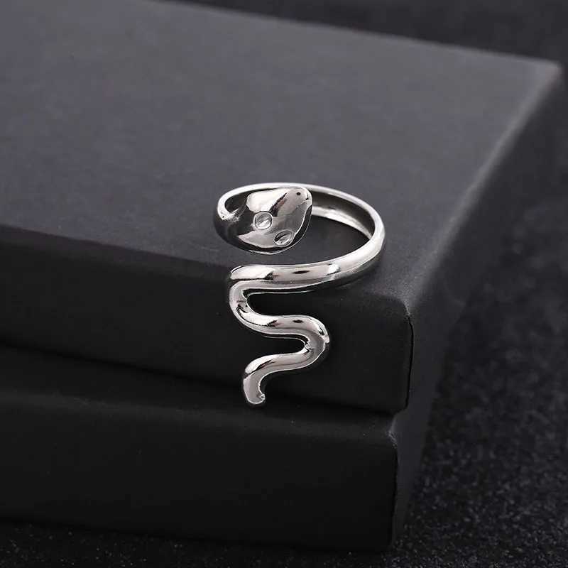 Pierścienie ślubne Regulowane pierścień otwierający męskie zabytkowe stal nierdzewna pierścień wąż damski