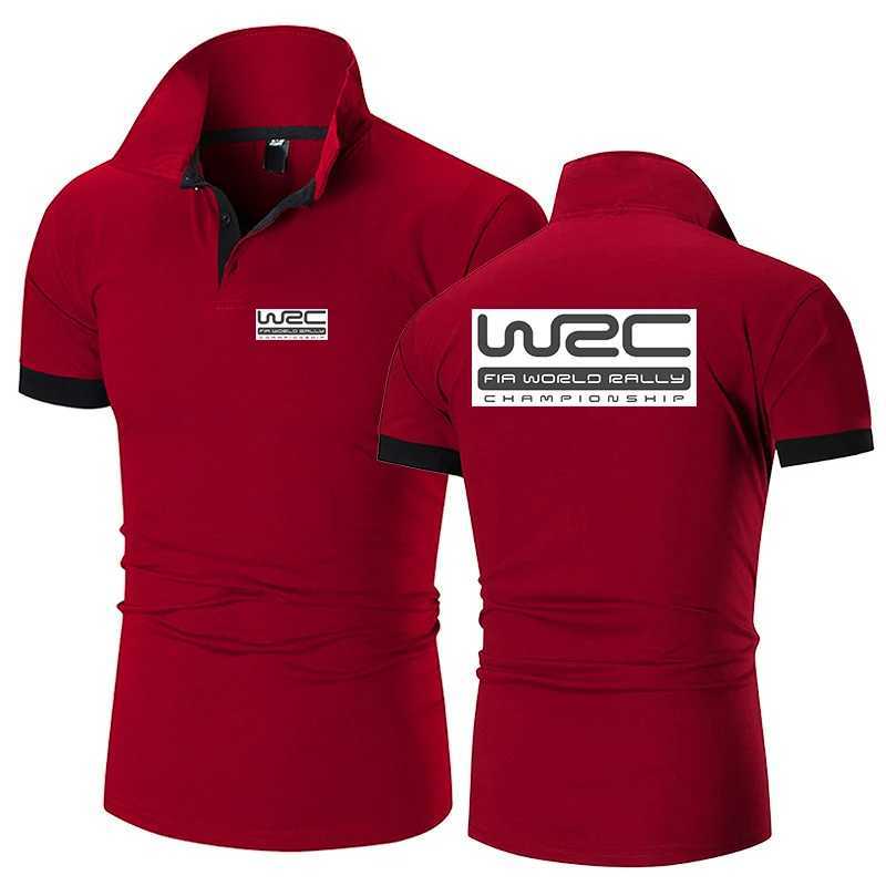 Campionato mondiale di rally Polos maschile WRC New Fashion Polo Shirt Men Casual Giù Collar Short Slve Slip Slim Fit Summer Tops Polo T240425