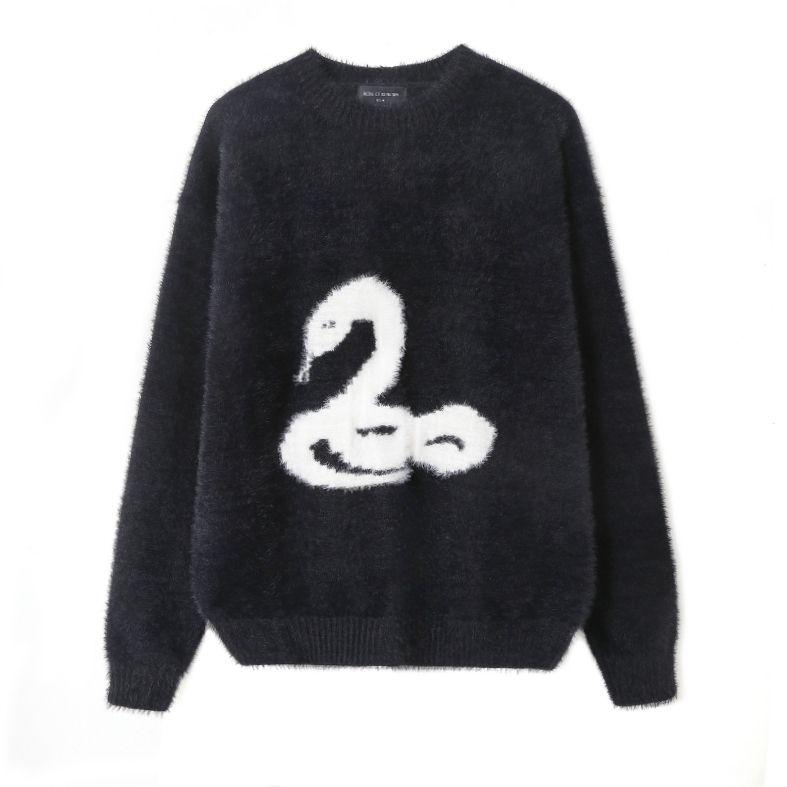 Винтажные свитера свободны негабаритный пуловер -свитер для мужчин 2024ss