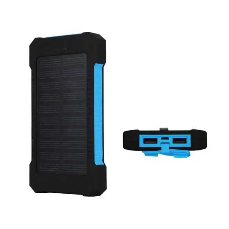 Mobiele telefoon Power Banks Origineel 200Ah Outdoor Portable Solar Bank Waterdichte USBCompass Externe Charger geschikt voor iPhone smartphone Power Bank LED -lichten J240