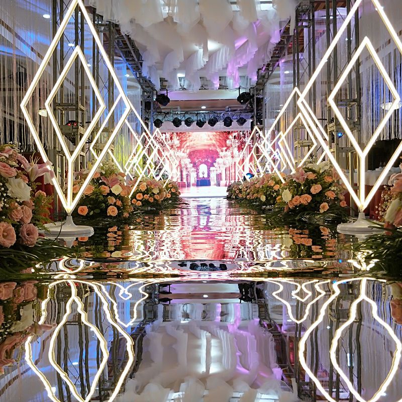 Boyut Özelleştirme Parlatıcı Gümüş Ayna Halı Düğün Koridoru Halı Ev Duvar Tatil Partisi Masa Dekorasyon Paneli