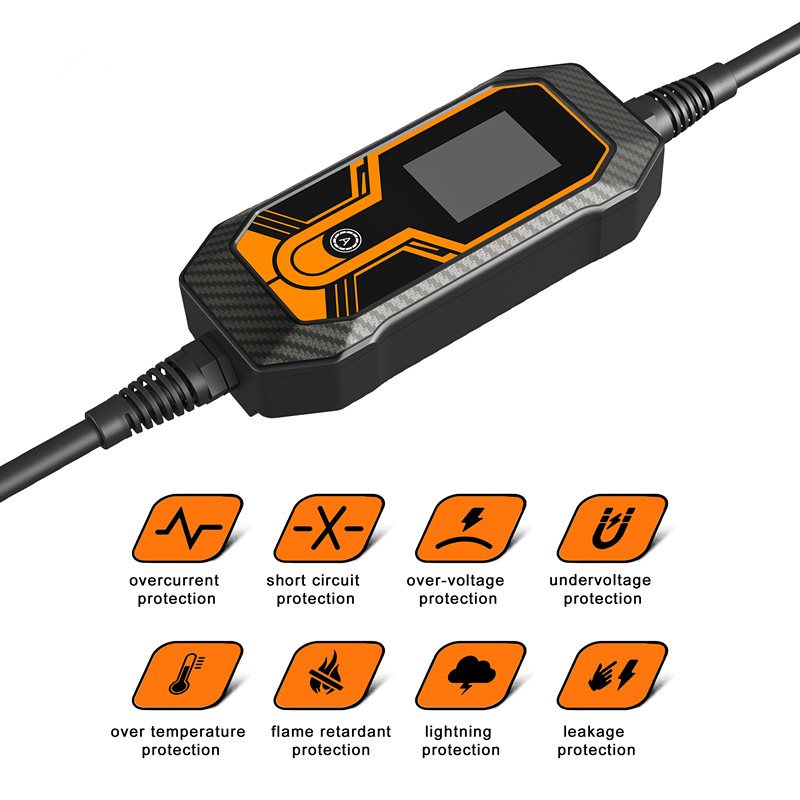 Evse Box Car Carger 11KW 16A 3 fase EV Cargador portátil 32A 7kW Tipo 2 Cable de cable 5M CEE CEE para vehículo eléctrico