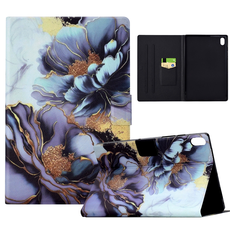 Drukuj PUty skórzany portfel Tablet na iPada Mini 6 1 2 3 4 5 Samsung Galaxy Tab A9 2023 A7 Lite T220 T220 T225 Woof Cat Butterfly Flower Fashion Credit Id Karta Uchwyt Uuchp.