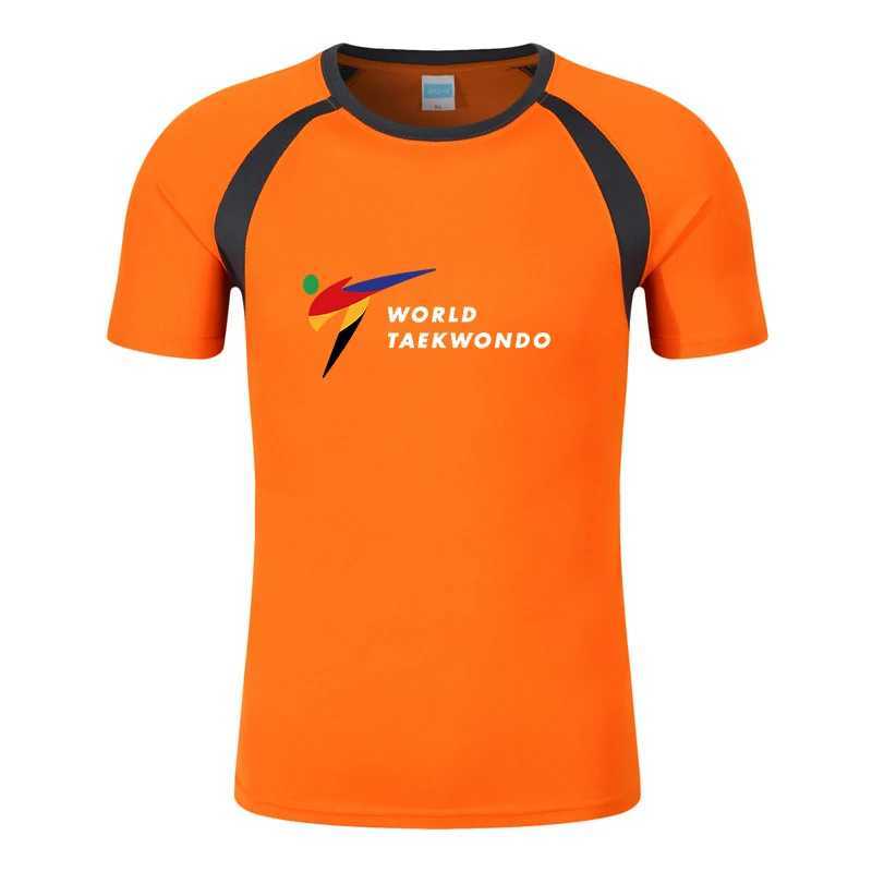 Camisetas masculinas wtf world world taekwondo federação impressa moda masculina camiseta de verão raglan raglan short o pescoço strtwear camiseta t240425