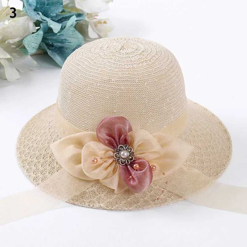 Chapeaux à bord large chapeaux de seau pliant pêcheur Str Bow chapeau féminin pour femmes doux vacances d'été loisir de vacances fashion fashion bucket beach chapeau j240429