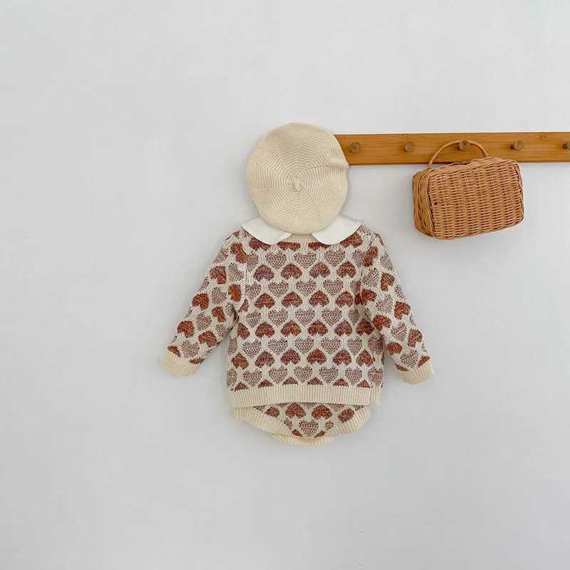 Clothing Sets Baby Clothes Infant Sweaters And Knit Bodysuits Hear Cardigans Baby Coats H240429