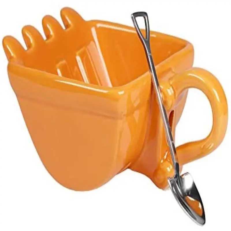 Mugs 330ml Funny Cup Excavator Bucket Model Coffee Cup Best Gift Cake Cup J240428