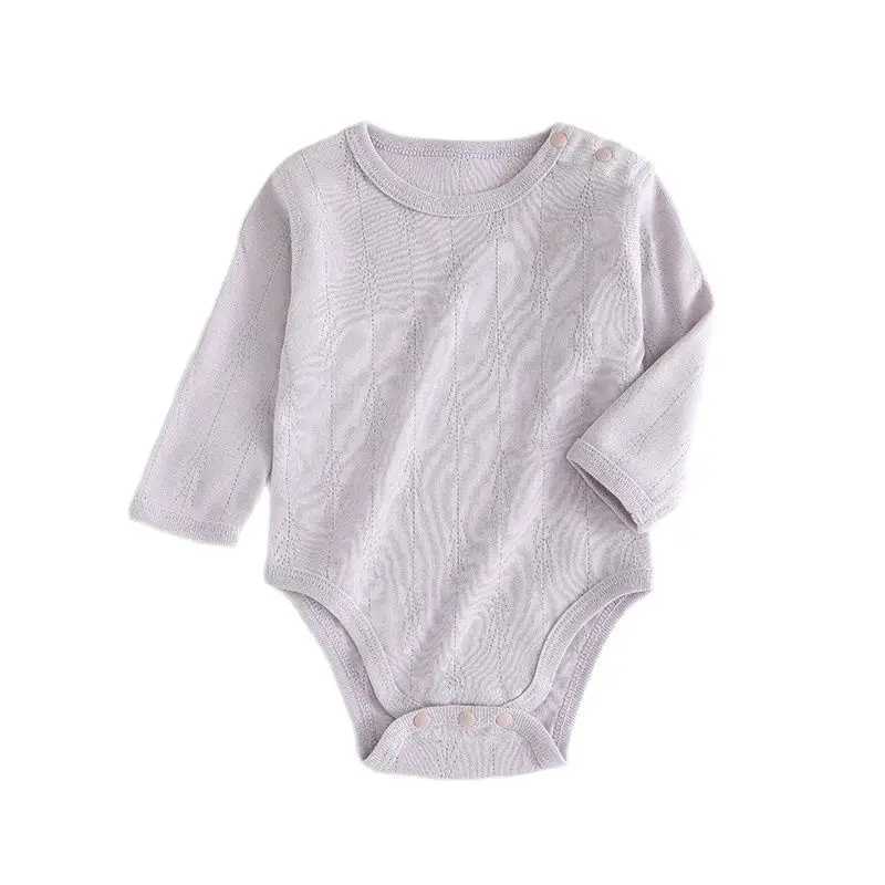 Rompers Summer Baby Clothes Hollow Out Girls One Piece Toddler Boys Bodys Pure Cotton Baby Clothing H240429