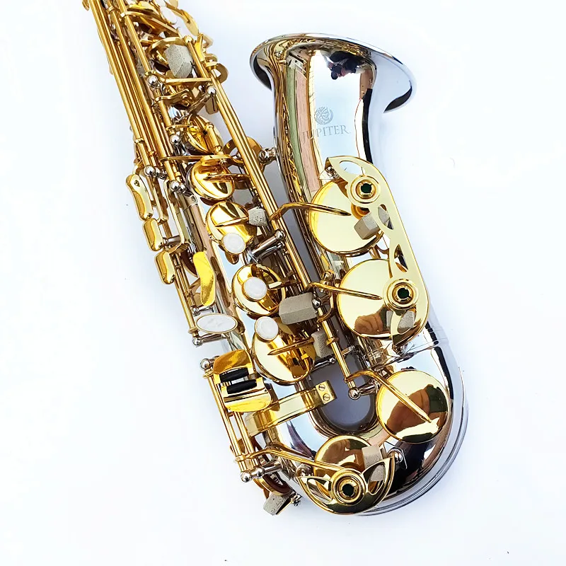 Saxofón Júpiter Jas1100 NUEVA LLEGA ALTO EB SAXOPHON SAXOPHONE Musical Instrumento Gold Lacquer Sax con boquilla de caja envío gratis