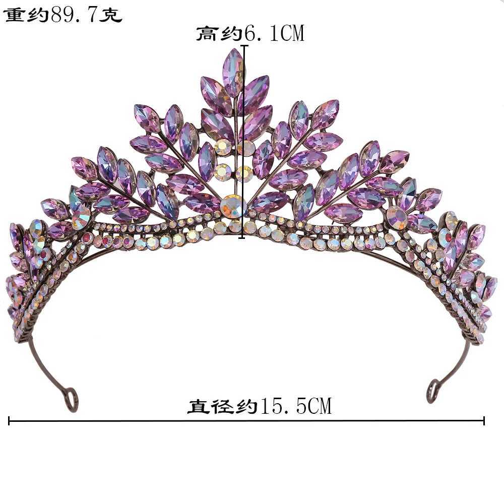 Tiaras Baroque Vintage Multicolor Bride Crown Wedding Gift Gif