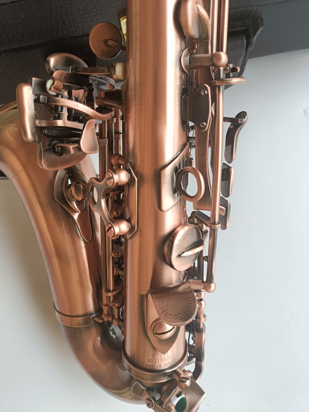 Nouveau saxophone soprano incurvé S-991 Red Antique Copper Professional