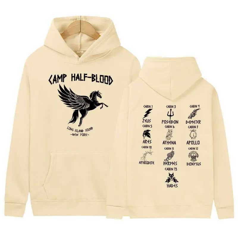 Heren Hoodies Sweatshirts Percy Jackson Camp Half Blood Long Sound Hoodie Mens Dames Casual Fashion Pullover Sweatshirt Harajuku Oversized Hoodies T240428