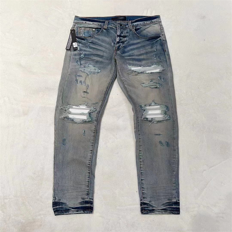 Designer joggerjeans denim byxor mens jeans designer jean män svarta byxor avancerad kvalitet rak design retro streetwear casual sweatpantspant28-40