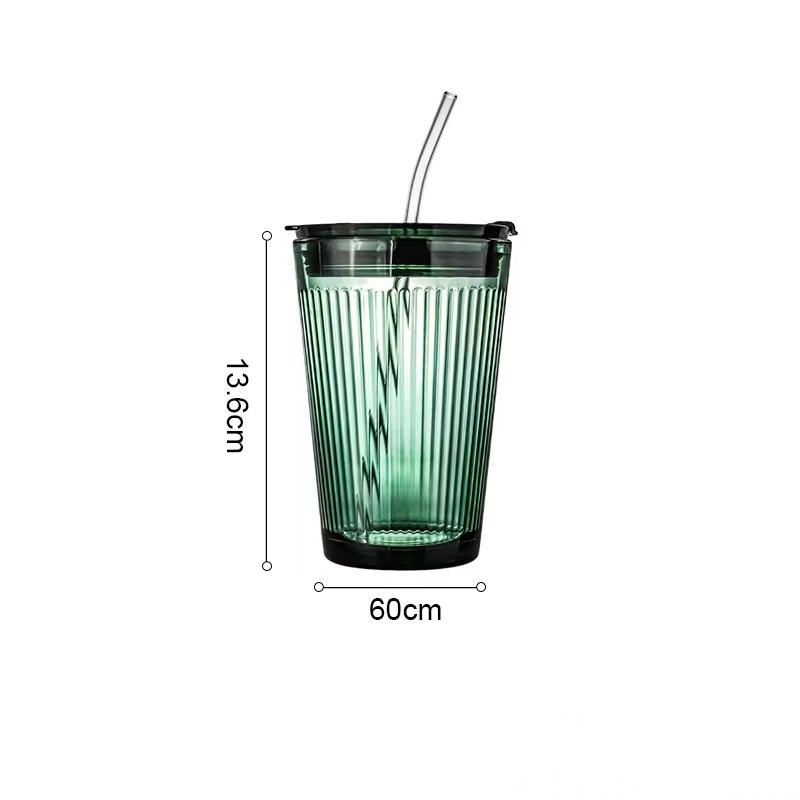 Green de phoque verte des tasses en verre pêne gobelers cafés à eau froide boisson glacée berceau 450 ml