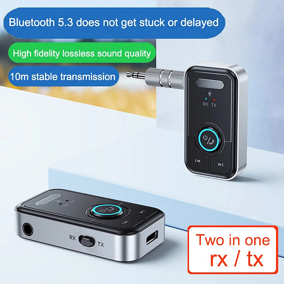 Bluetooth Handsfree Car Kit Adapter Adapter 3,5 мм Aux Wireless 2 в 1 передатчик и приемник MP3 Музыкальный игрок T67