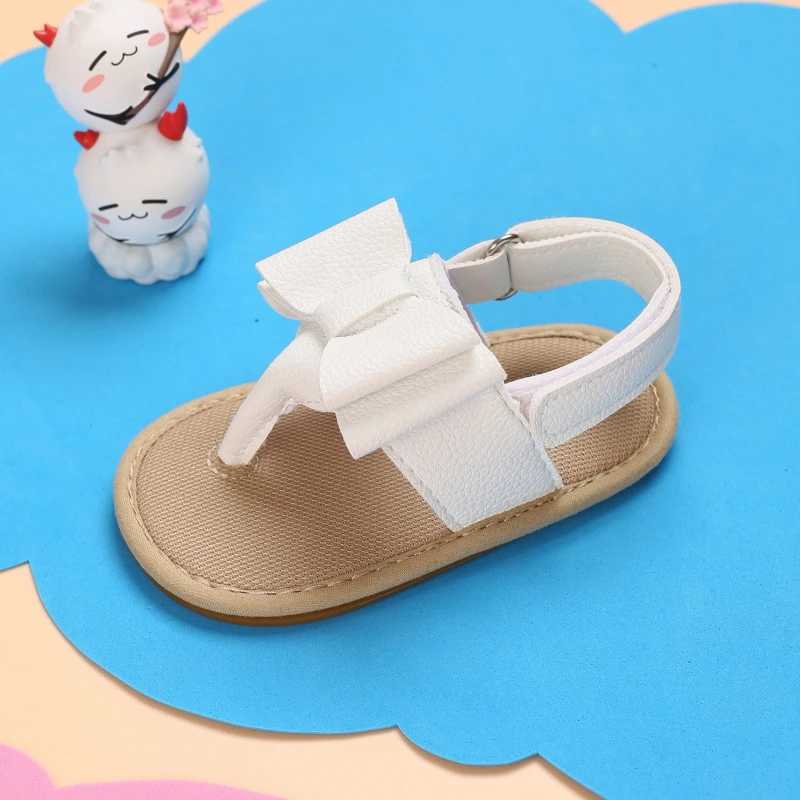 Sandales Nouveau Big Bow 0-18 mois Baby Princess Chaussures Sandales respirant et Chaussures de marche confortables240429