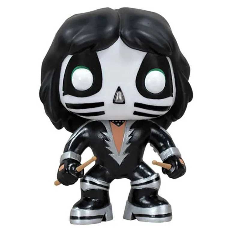 Figuras de brinquedo de ação beijo love gun gene simmons the catman #07 o demônio #04 o Starchild #06 The Spaceman #05 E Vinly Figura Poups Toys Gifts T240428