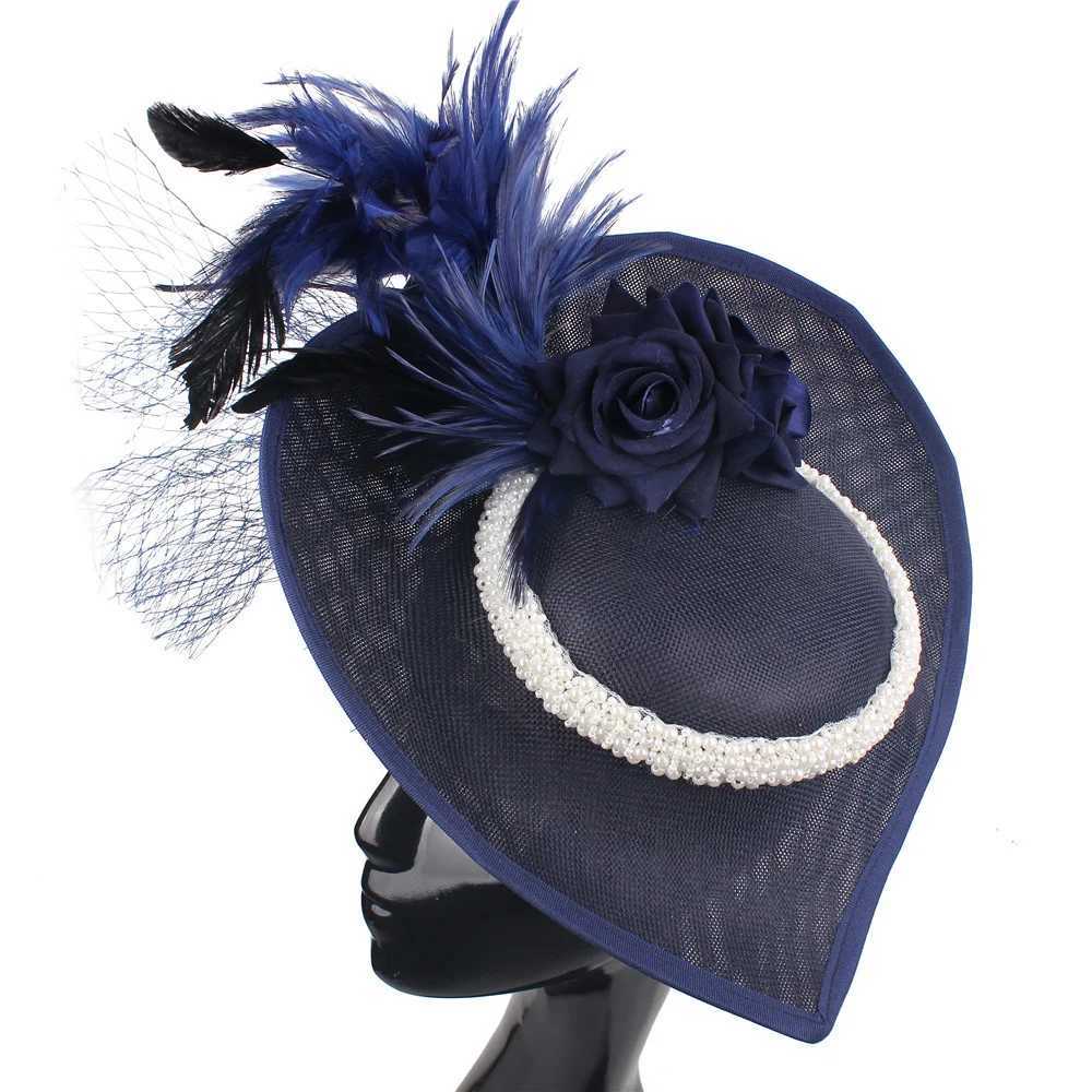 Wide Brim Hats Bucket Hats News Témoigna en forme de larme Sinamay Fascinator MILLIERY MILLERY CARNIVAL Fedora Chapeaux Kentucky Derby Headpiece Church Top Hat Y240426