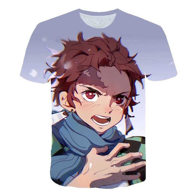 T-Shirts Devil Killer 3D bedruckte Jungen und Mädchen T-Shirt Kurzärmeler Sommer Neues T-Shirt-Kleidung Anime O-Neck Top T-Shirt Childrens Clothingl2404