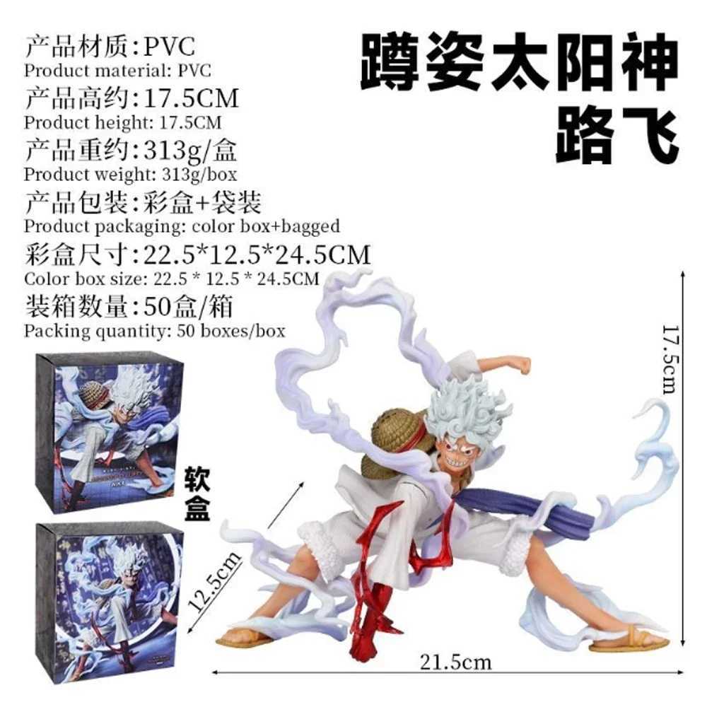 Figury zabawek akcji Nika Luffy Gear 5. Działanie Figurka 5 Sun God Pvc Figurine GK Statua Model Dekoracyjna lalka TOL2403