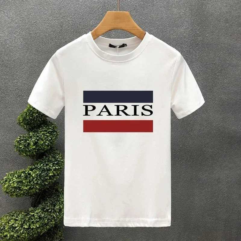 T-shirty męskie 2024 NOWA PARES Moda kreatywność wiosna Summer Osobowość dla mężczyzn Luksusowa koszula drukarnia plus size Man Woman T Shirt Y240429