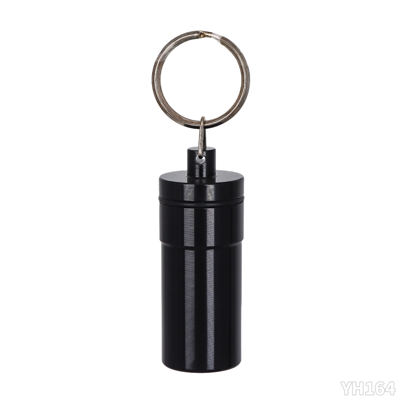 Boîte de bouteille de fumer en métal Herbe Pill Tobacco Pill Telescopic Spoon Keychain Dabber Rangement Case de poche Contain