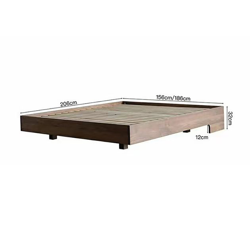 Wood Platform Bed Frame, Solid Wood Foundation, Wood Slat Support, No Box Spring Needed, Easy Assembly, Full, Brown