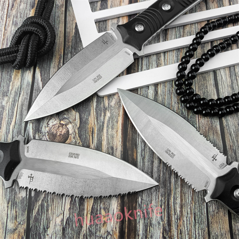 3 modèles Borka SBD Black Black G10 Hunting Fixed Blade Couteau, les lames de serte lavées en pierre combat les couteaux militaires Utilitaire 201-11 outils 15006 15002 15500