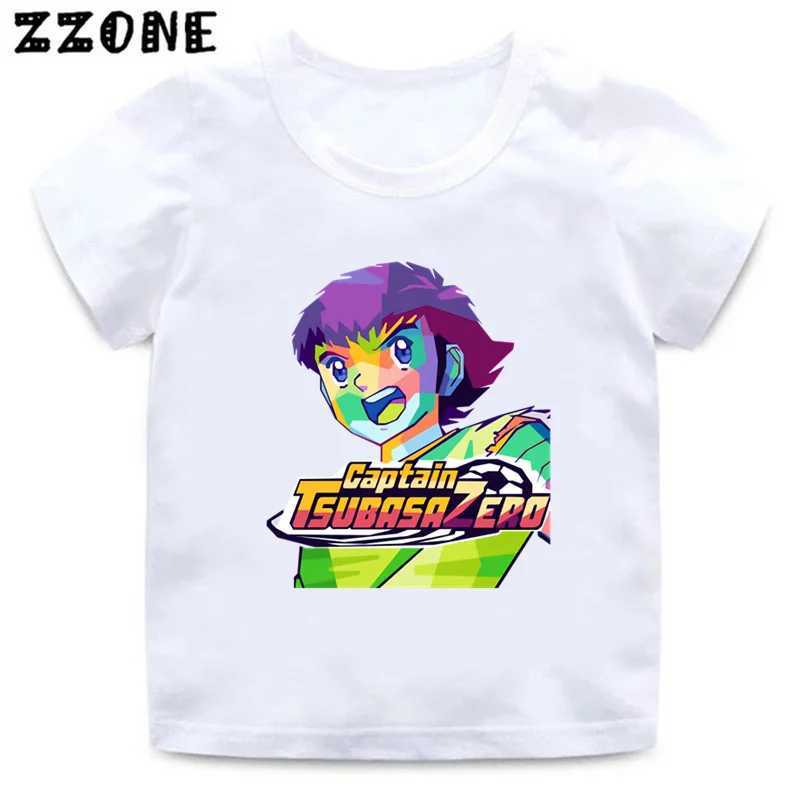 T-shirts Tsubasa Le Petit Footballer Print Childrens T-shirt Fun Girl Clothing Baby Boy T-shirt Summer Childrens TopL2404