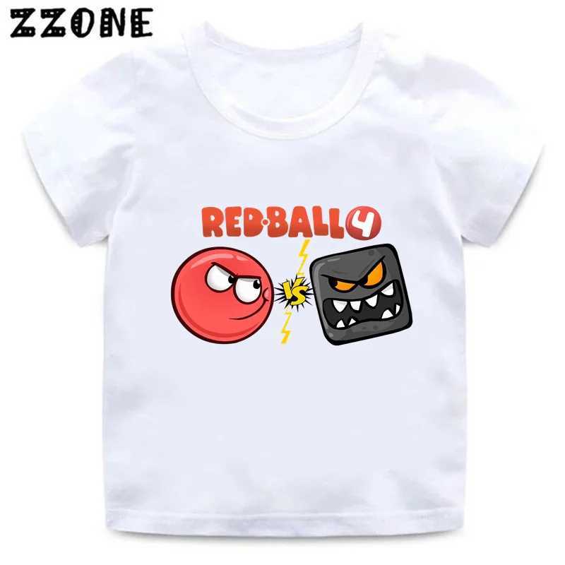 T-shirts Hot Salking Red Ball 4 Cartoon Impresso Caminhada Childrens Game Girl Clocel Baby Boy T-Shirt Summer Casual Childrens Topl2404