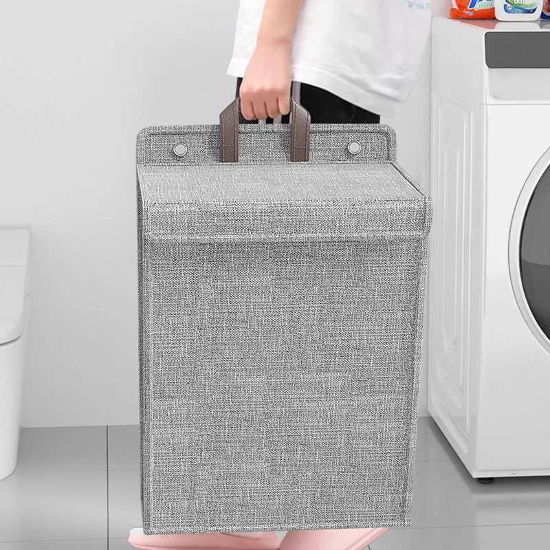 Opslagmanden Grote capaciteit Wasmand Hangende opvouwbare ruimtebesparende muur gemonteerde vuile kleding mandje slaapkamer kleding opbergtas