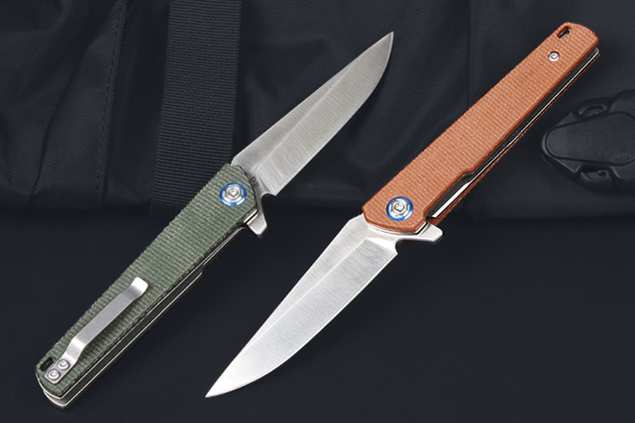 Nowy M7746 Flipper Solding Nóż D2 Satin Blade Micarta Ball łożyska na zewnątrz kemping wędrówka EDC Kieszeczki narzędzia