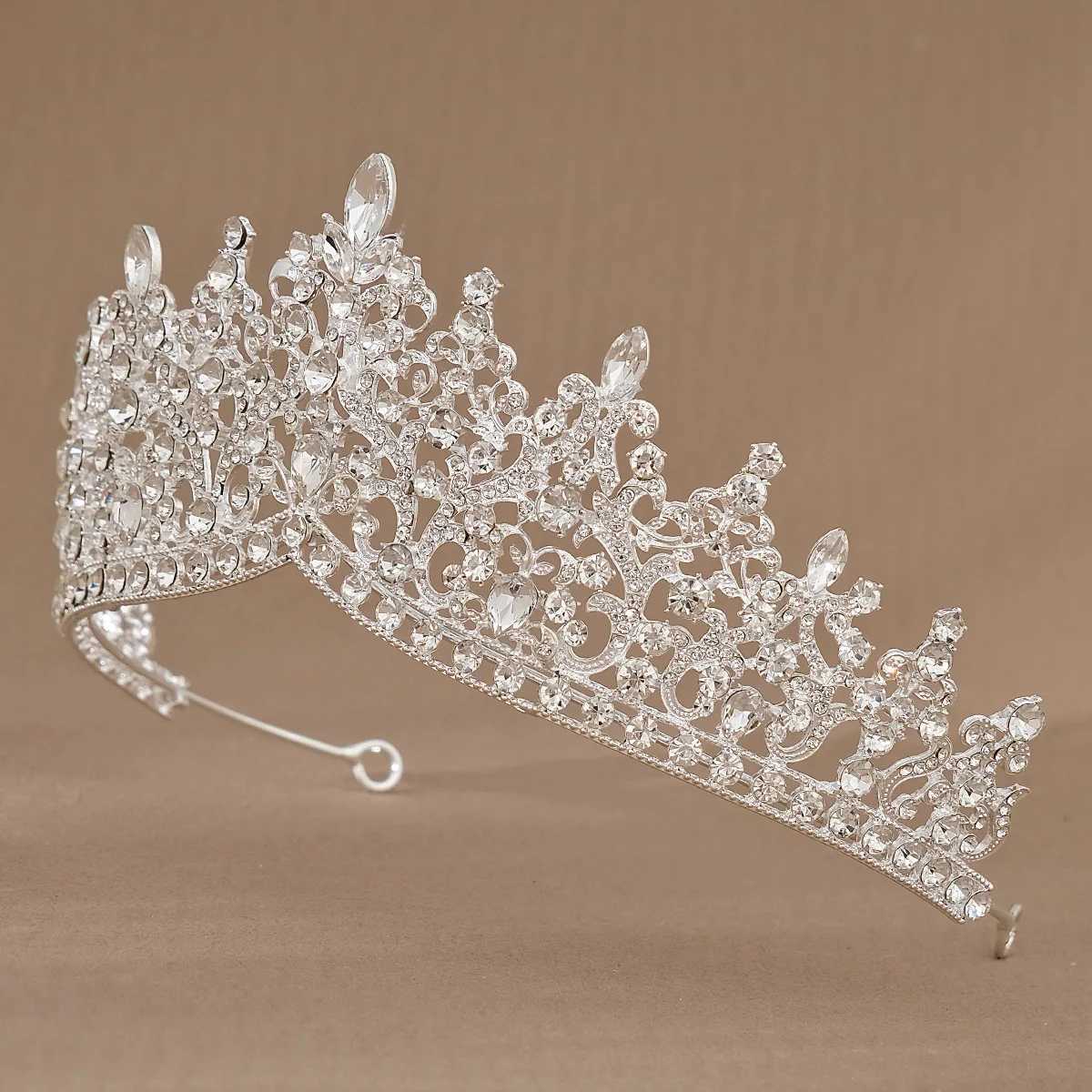 Tiaras Wedding Romantic Crystal Tiara Crown Korean Luxury Vintage Baroque Rhingestone Tiara Wedding Hair Dress Accessoires