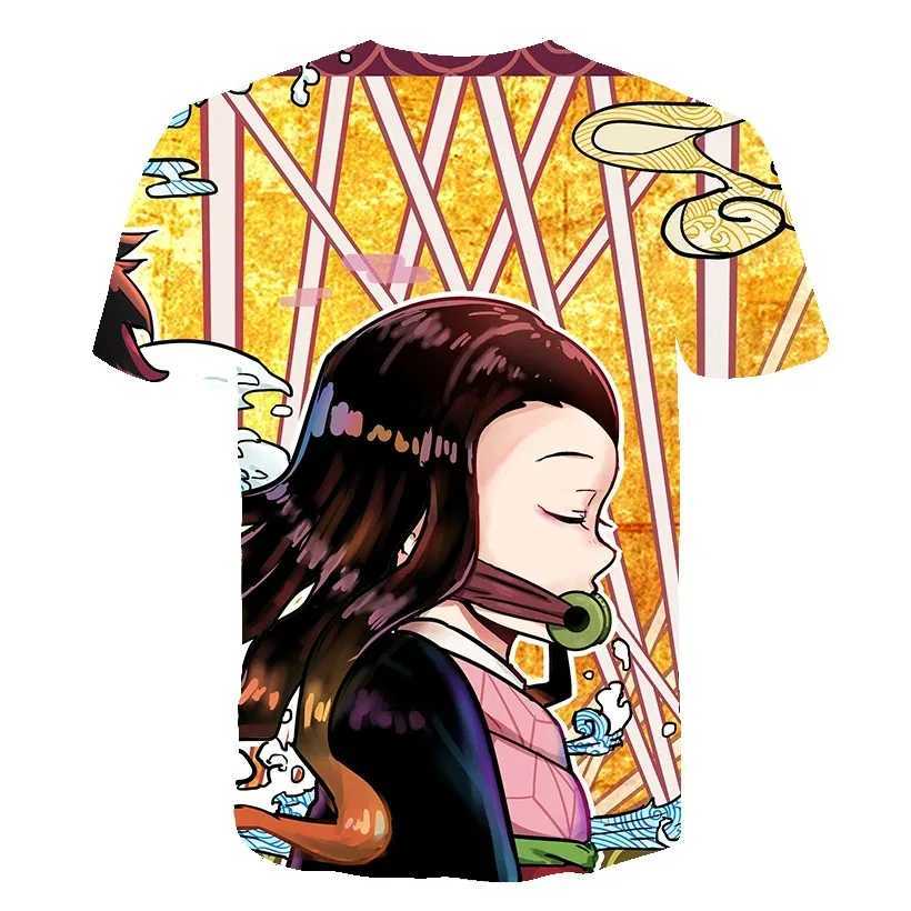 T-Shirts Devil Killer 3D bedruckte Jungen und Mädchen T-Shirt Kurzärmeler Sommer Neues T-Shirt-Kleidung Anime O-Neck Top T-Shirt Childrens Clothingl2404