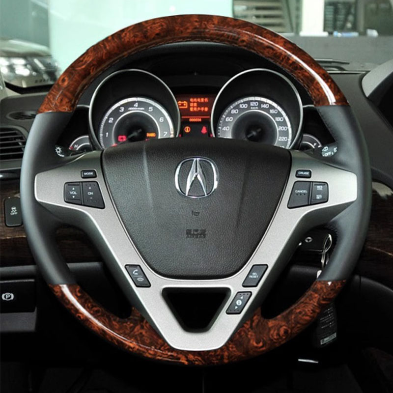 100% подходит для Acura MDX 2007-2013 Car Interior Diy сшитый вручную черный персиковой дерево