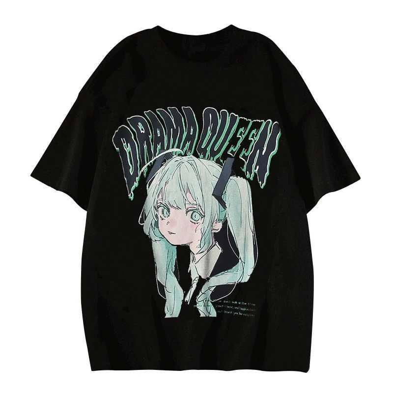T-Shirts Japanische Anime T-Shirt Y2K Harajuku Ästhetik Kawaii süßes Mädchen Anime Grafik Kurzarm T-Shirt Sommer großer Frauen Wearl2404