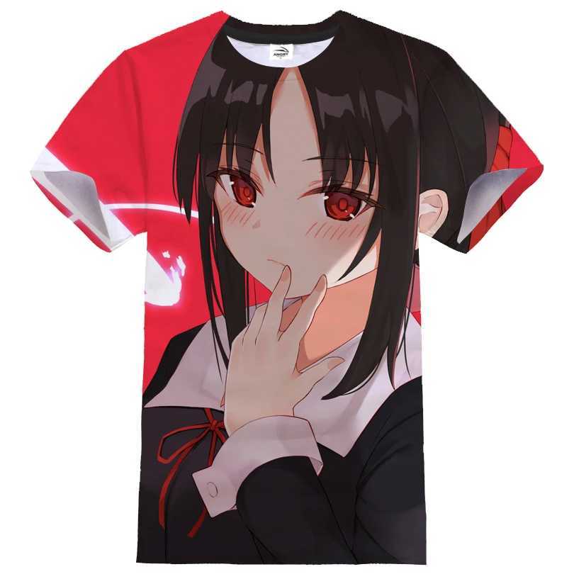 T-shirts Nieuwe 2023 Anime Love Is War 3D Printing T-Shirt Fashion Street Clothing Mens Sports Casual T-Shirt Cavai Girls Hip Hop T-Shirt Topl2404