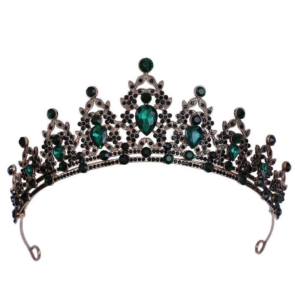 Tiaras Accessori capelli a corona cristallina rosa rosa rosa retrò tiara donne ragazze festeggiatori di abbigliamento capelli da sposa a corona da sposa gioielli