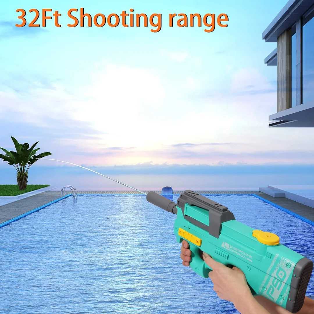 Gun Toys Electric Water Gun Summer Outdoor Swimming Beach Water Fighting ToysAutomatic Water BlasterSquirt Guns for Adults/Kids T240428