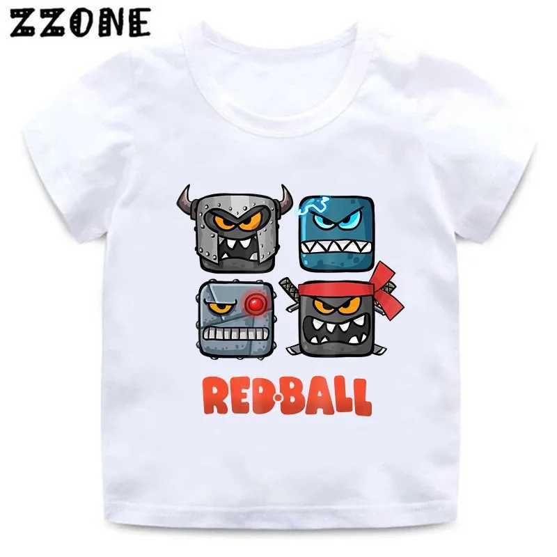 T-shirts Hot Salking Red Ball 4 Cartoon Impresso Caminhada Childrens Game Girl Clocel Baby Boy T-Shirt Summer Casual Childrens Topl2404