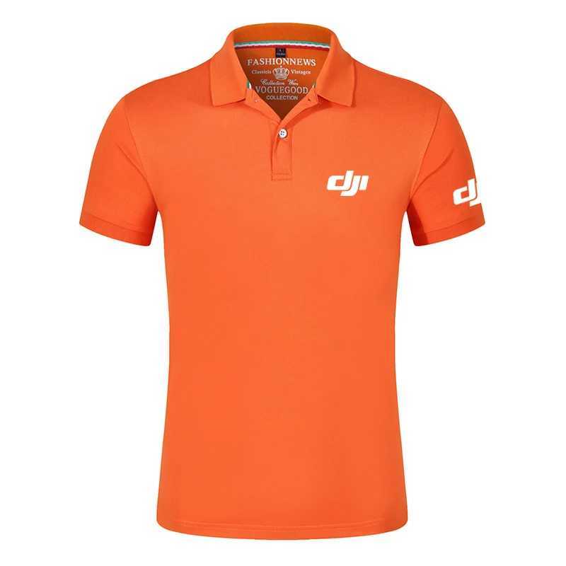 Мужские Polos 2022 Новый DJI Professional Pilot Drone Mens New Summer Hot Hetbale Rowo Рубашки Ploo Печать с коротким рукавом удобные топы T240425