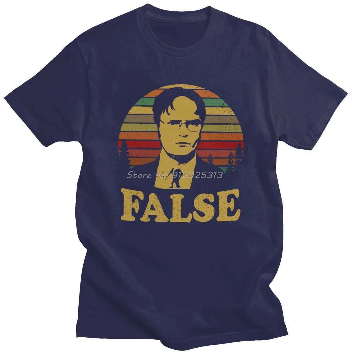 Camisetas masculinas moda a série de TV do escritório camiseta dwight schrute falsa camise