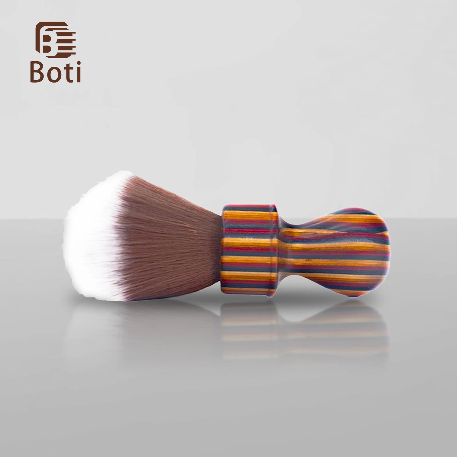 boti brushladyウェットシェービングブラシ年次リング木製ハンドルマザーロード合成髪の結び目手作りの男性クリーニングビアードツール