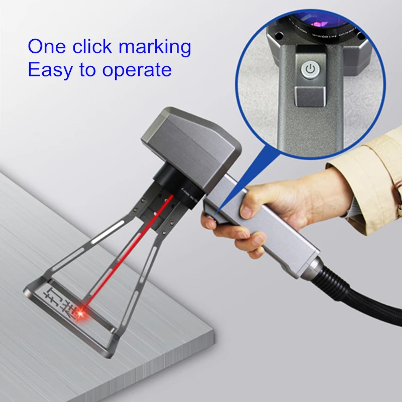 Draadloze handheld lithium batterijvezel laser markering graveer machine metaal graveur voor plastic roestvrij staal 20W 30W 50W