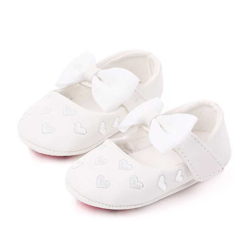 Sandalet Bebek Ayakkabıları Mary Janes Sevimli Yay İlkbahar/Yaz Sandalet Yumuşak PU ve TPR Tabanları 0-12ml240429