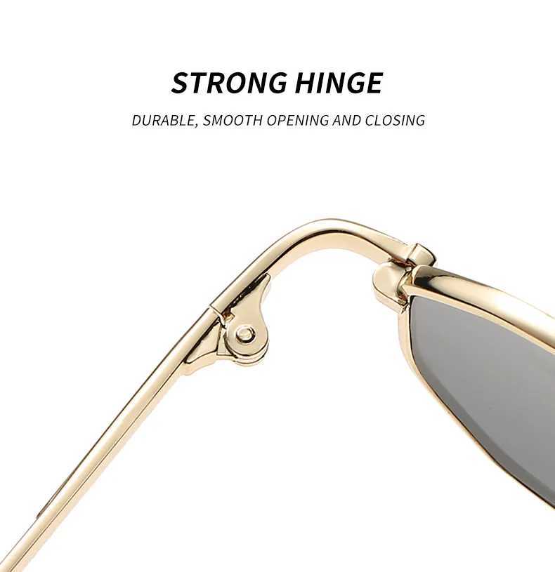 Sonnenbrille schmale Männer Sonnenbrille Mode rechteckige Damen Metall Luxus Marke 2024 Klassische Oculos Maskulino -Brille UV400 H240429