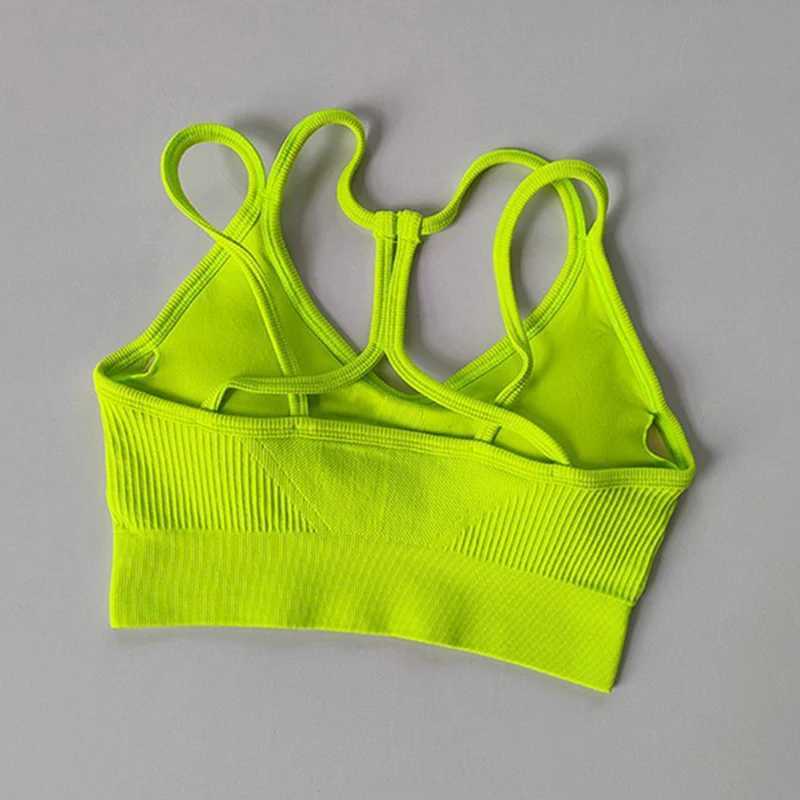 Bras Women Sport Bra Shockproof Fitness Tops Sportswear Gym Crop Top Brassiere Push Up Sport Bras Gym Training Top naadloze beha Y240426