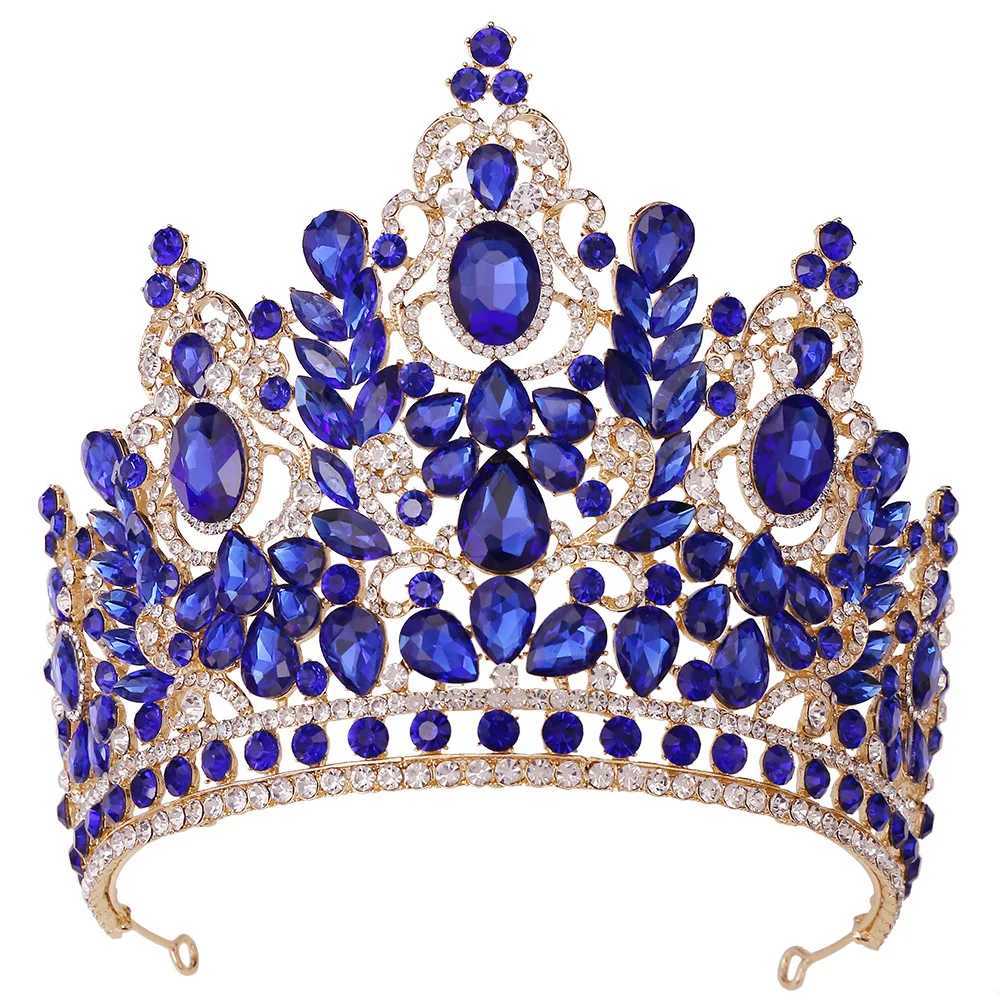 Tiaras Корейские элегантные крупные хрустальные короны Свадебная вечеринка для женщин подарок невеста королева свадебные тиары аксессуары для волос повязки