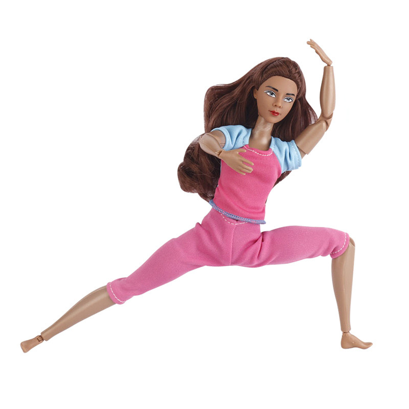 Nouvelle poupée de yoga de yoga de 30,5 cm Doll 21 Activité Joint Vêtements de peau noire Doll Diy Children's Girls Game Express Articles Holiday Anniversaire