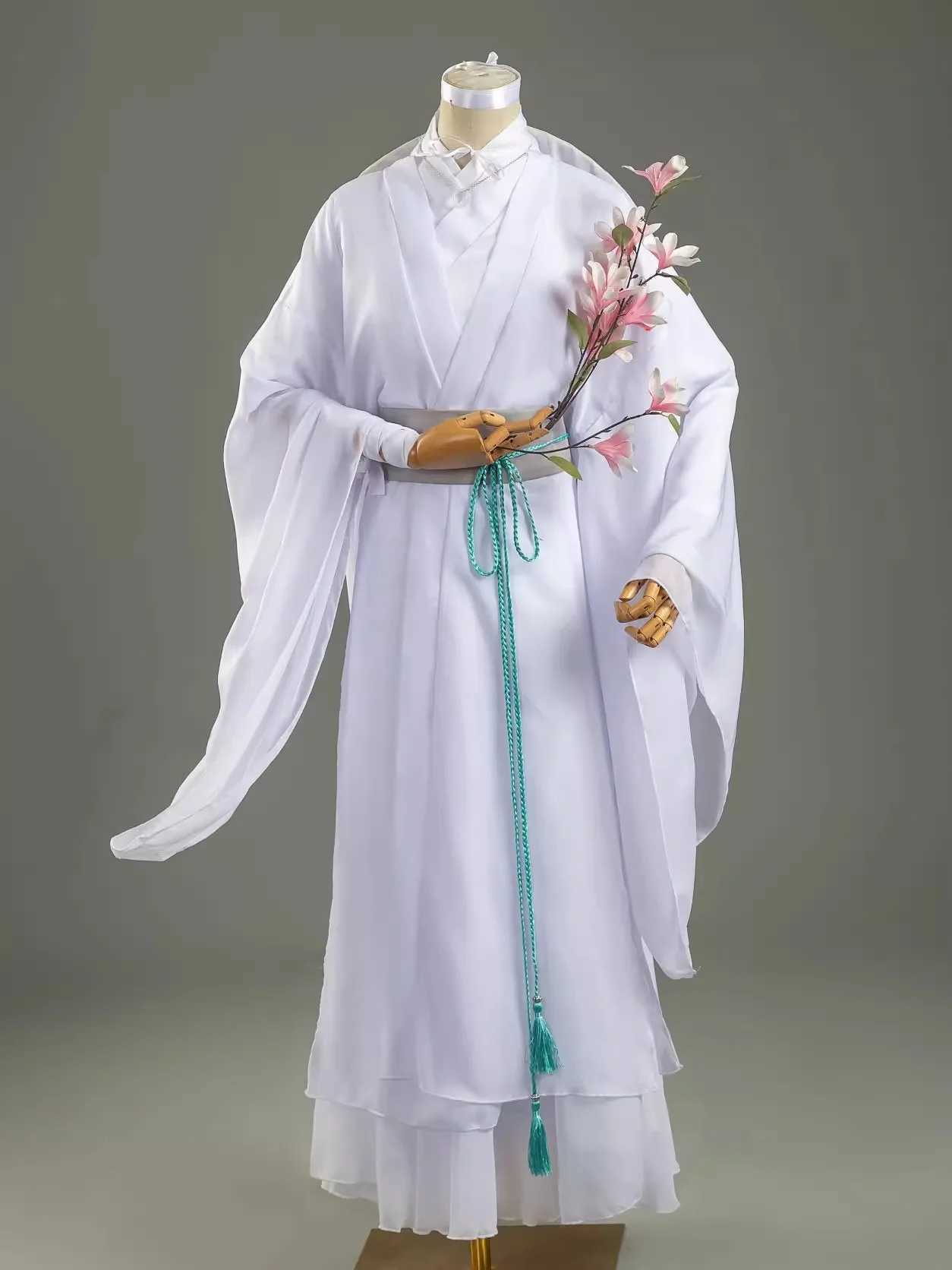 Ethnic Clothing Anime Tian Guan Ci Fu Cosplay Xie Lian Cosplay Costume Xielian Wigs Bamboo Hat Chinese Hanfu Dress Game Party Outfits Women Men